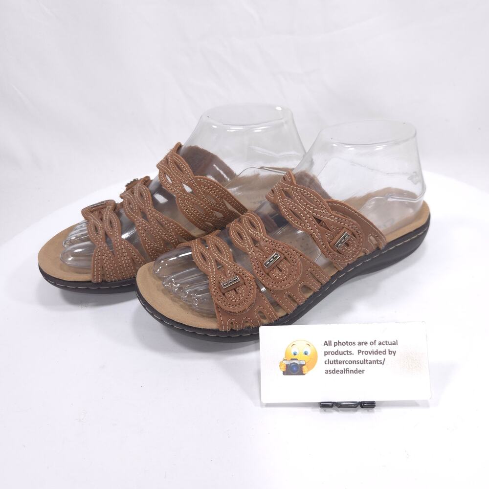 Clarks Collection 3 Strap Casual Sandal Womens Size 6 26710 Brown Black